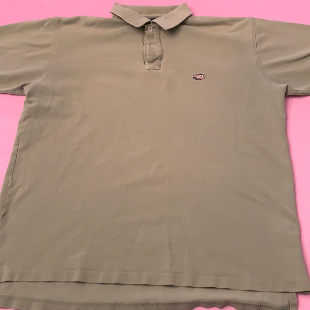 Britches Polo. Warthog emblem. Light green. Used